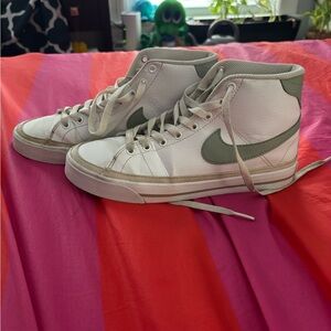 Nike Women’s Mid-Top Sneakers in White and Sage